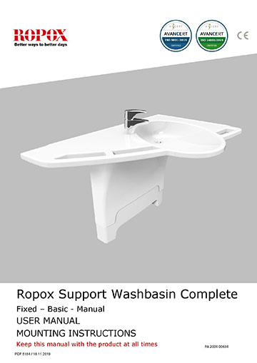 Ropox user manual - Support Washbasin Complete Fixed - Basic - Manual
