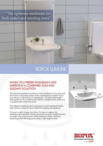 Data leaflet Ropox SlimLine Washbasin