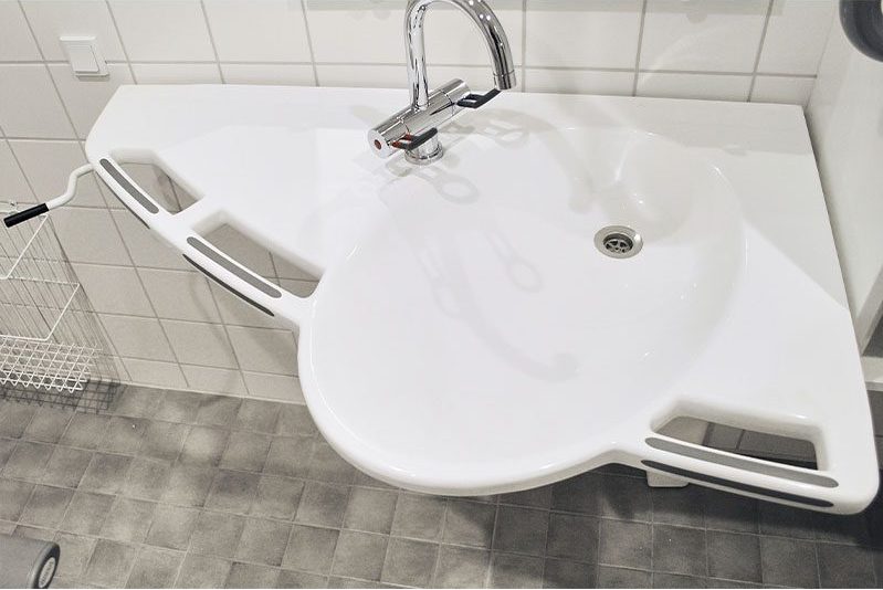 height adjustable washbasin