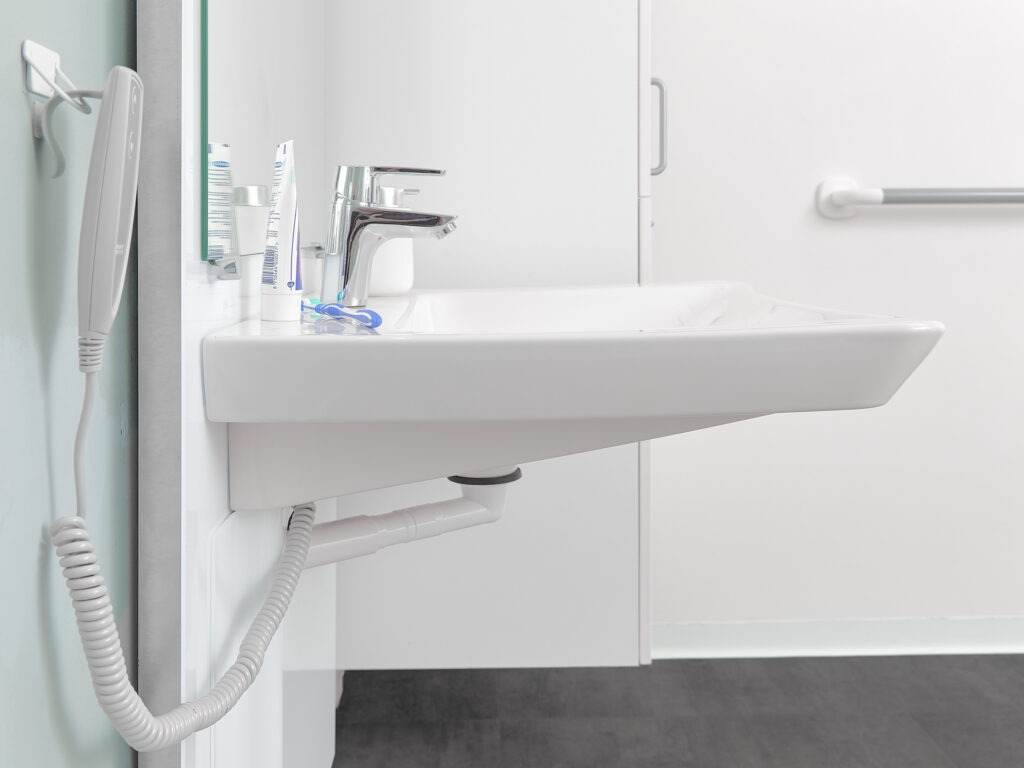 slimline electric height adjustable washbasin