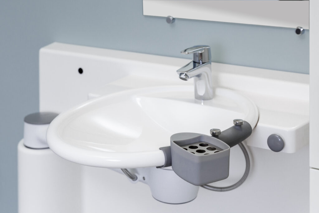 swingline washbasin with manual height adjustment