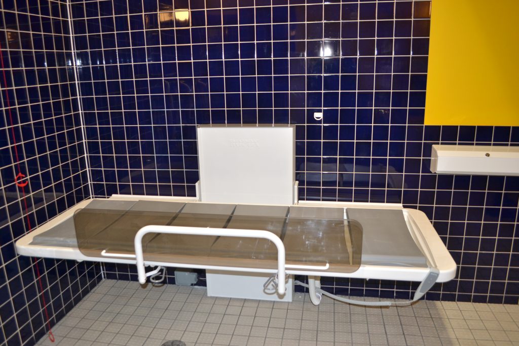 shower and changing table